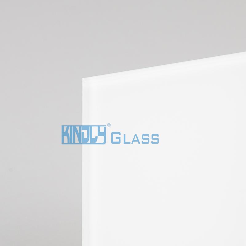 Ultra transparente vidrio blanco puro RAL 9003 lacado con respaldo de PE